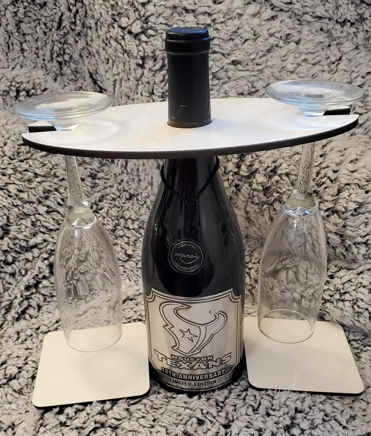 Customized Wine Caddy and Coasters