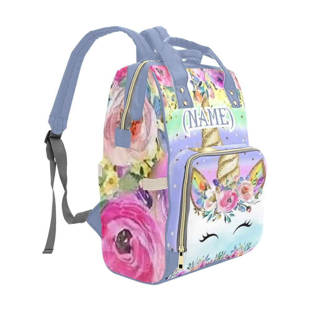 Unicorn Multi-Function Diaper Backpack/Diaper Bag (Model 1688)
