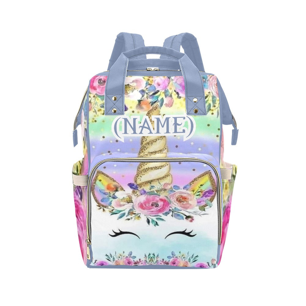 Unicorn Multi-Function Diaper Backpack/Diaper Bag (Model 1688)