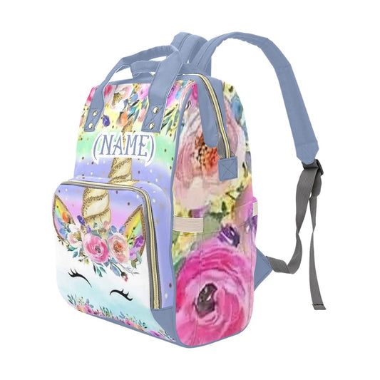 Unicorn Multi-Function Diaper Backpack/Diaper Bag (Model 1688)