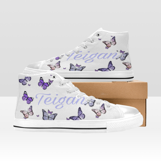 Custom Women’s Classic High Top Canvas Shoes (Model 017)